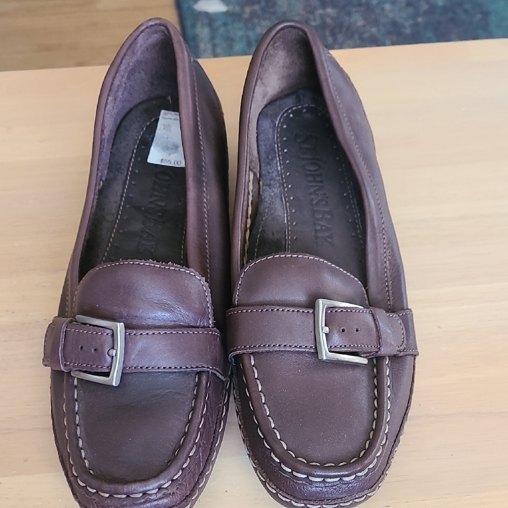 St. John's Bay Dark Brown Loafers with Buckle